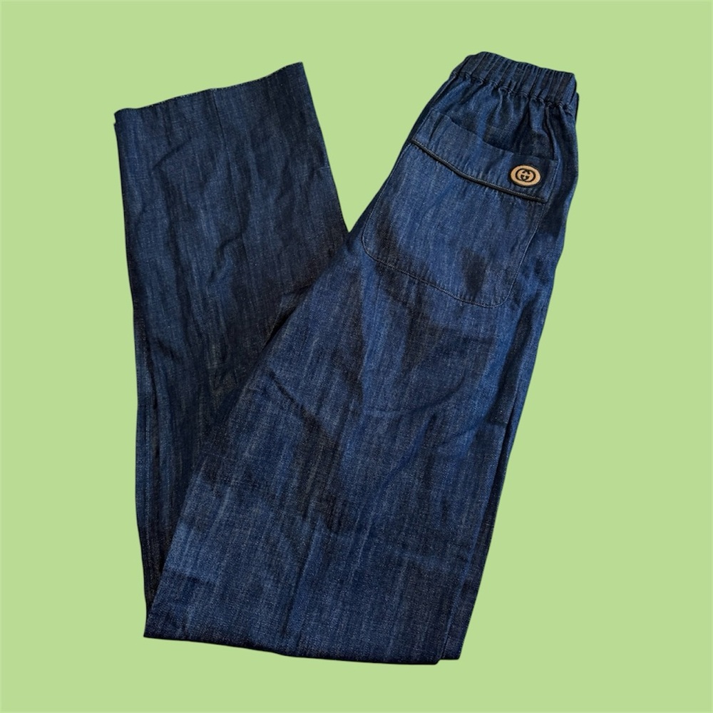 Gucci Denim Pants with Logo